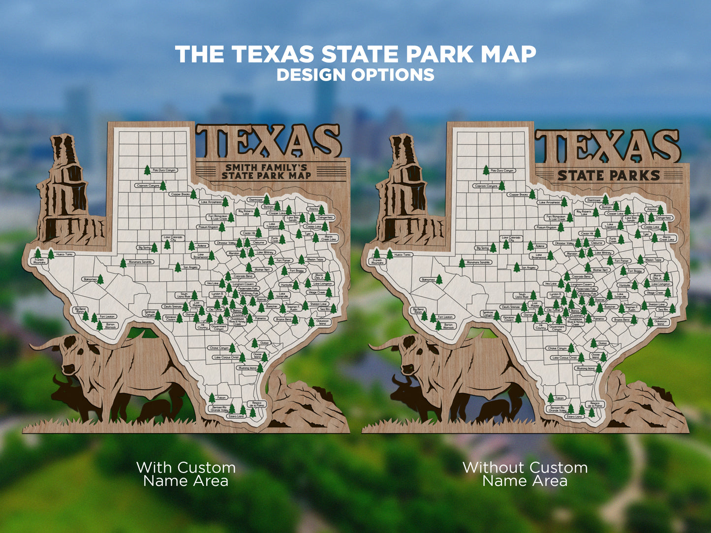 Texas State Park Explorer Map - State Park Checklist for Campers, Traveler, and the Explorer